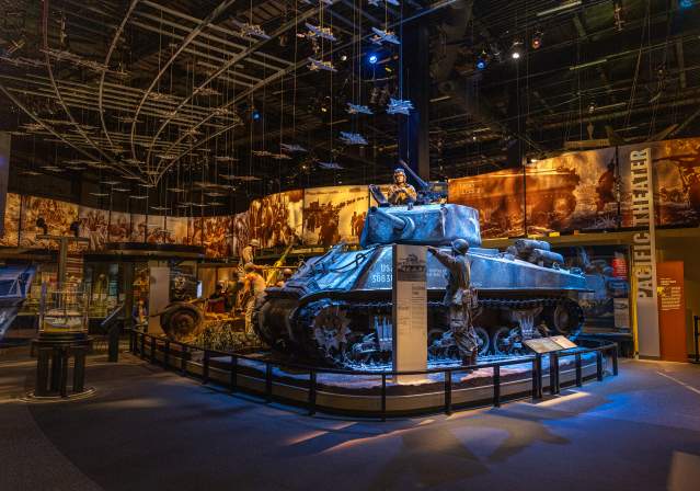 The Sherman Tank at the Global War exhibit.