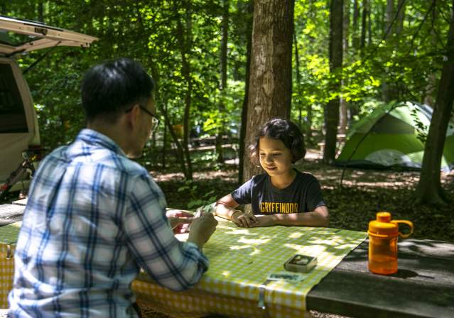 Camping at Burke Lake Park