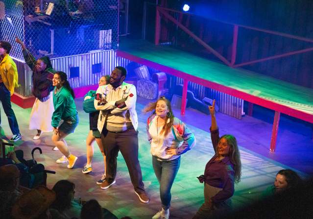 Actors On Stage Posing at NextStop Theatre Company