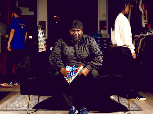 Shake James with Shoes Portrait in Sneex