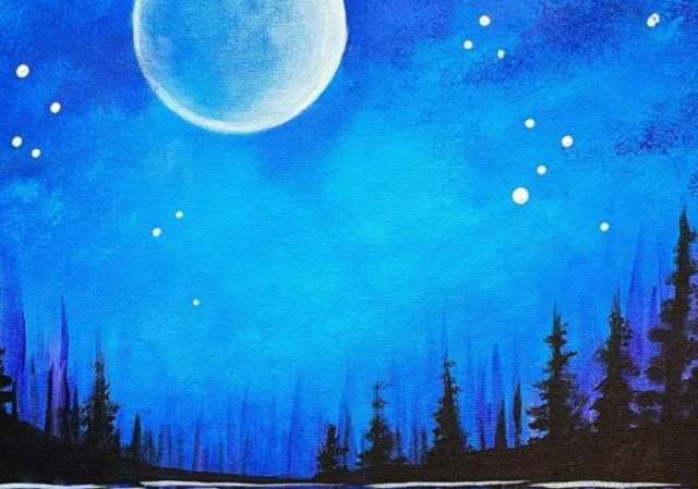 Blue Moon  - Painting Class