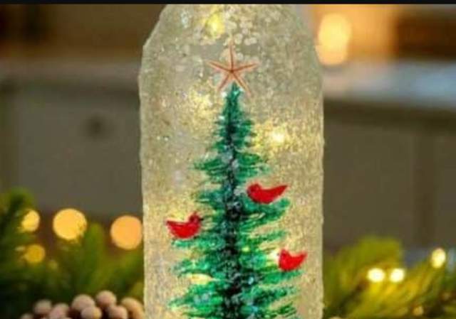 Evergreen Sparkle (Bottle Lamp) - Painting Class