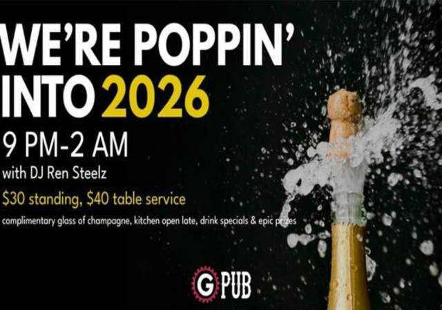 GPub's Poppin' into 2026: New Year's Eve Party