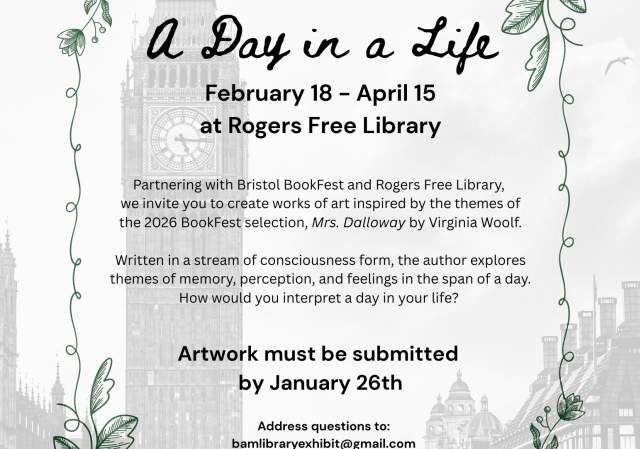 In Recognition of BookFest, Bristol Art Museum and Rogers Free Library Announce Open Call for Art: A Day in a Life
