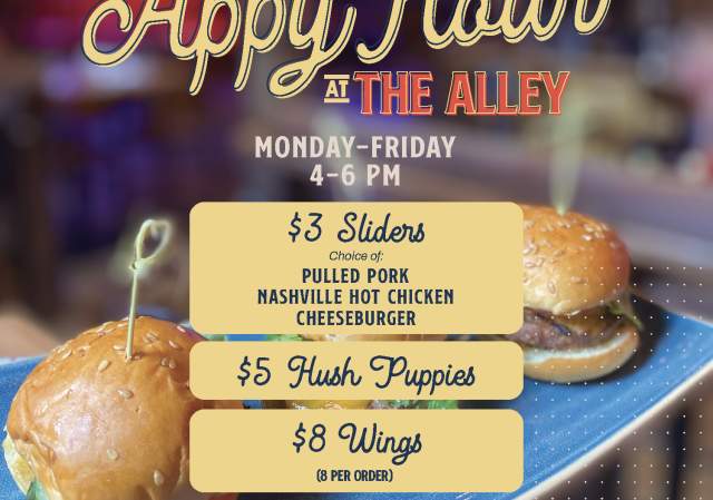 Appy Hour at the Alley!