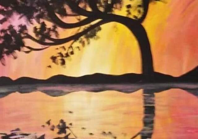 Blazing  Sunset - Painting Class