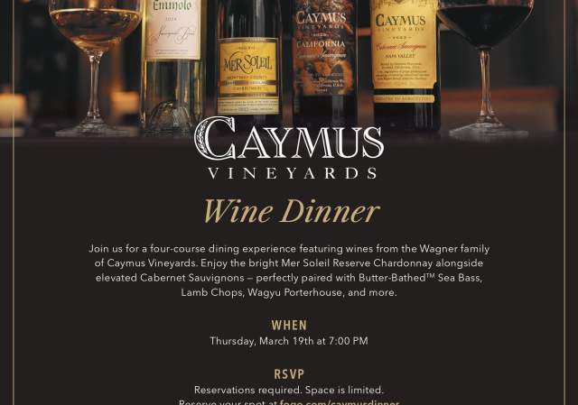 Caymus Vineyard Wine Dinner