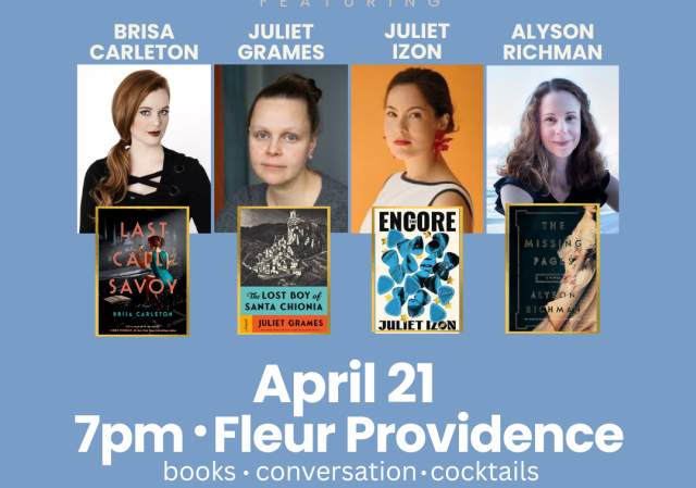 Booked Author Series featuring Brisa Carleton, Juliet Grames, Juliet Izon & Alyson Richman