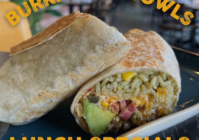Burritos & Bowls—Lunch Specials at Yellow Door Taqueria!