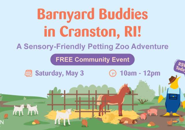 Barnyard Buddies is Coming to Cranston—Join Us for a Sensory-Friendly Petting Zoo!