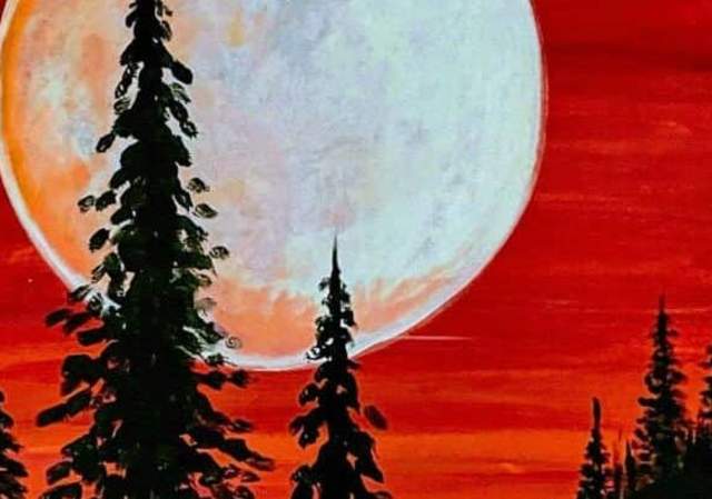 Crimson Moon - Painting Class