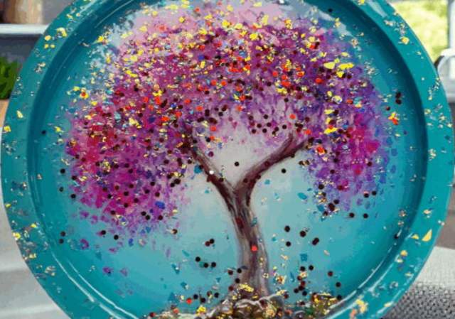 Enchanted Blossom Charcuterie Resin Tray -  Painting Class