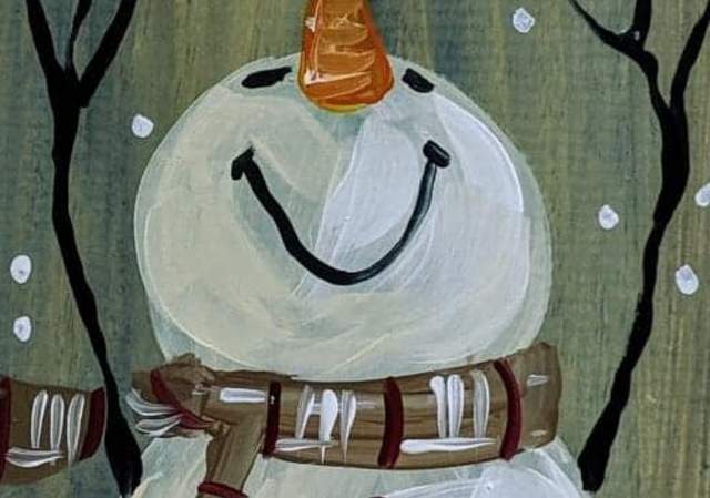 Frosty Night (Wooden Sign) - Painting Class