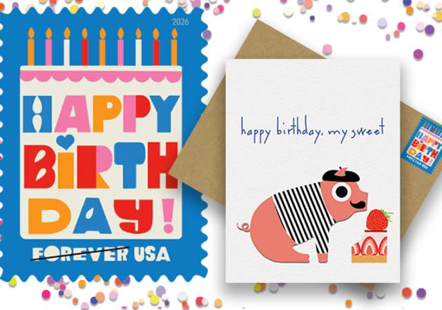 USPS Happy Birthday Stamp Perfect Pairing Pop Up Market