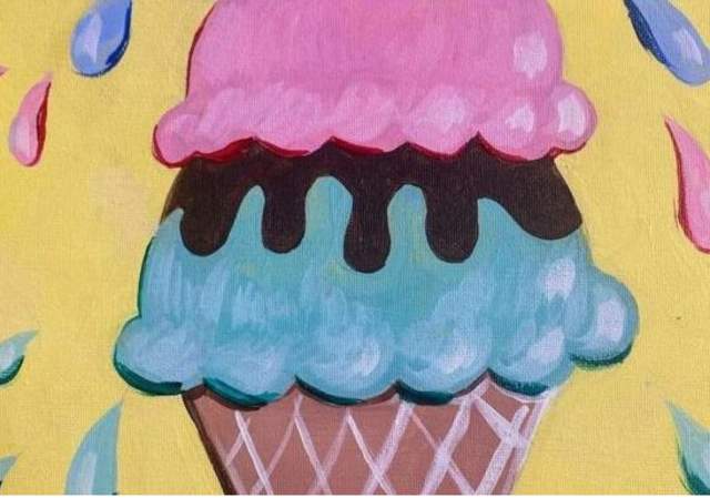 Ice Cream Sundae (Including Real Ice Cream) - Painting Class