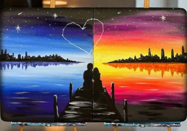 Romantic Horizon - Couples Painting Class