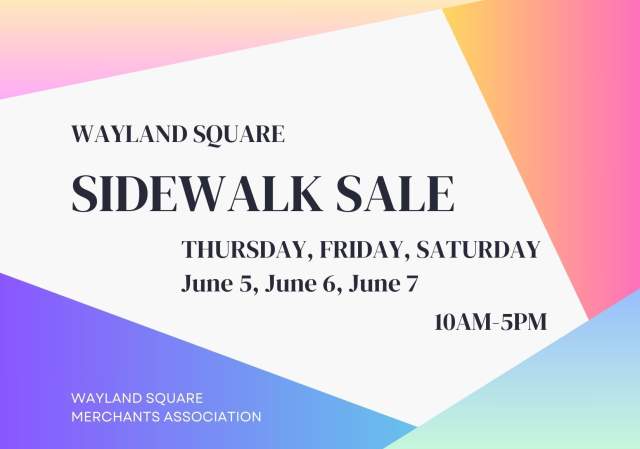 Annual Wayland Square Sidewalk Sale