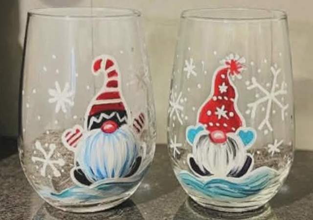 Tipsy Wine Glasses (Set Of 2) - Painting Class