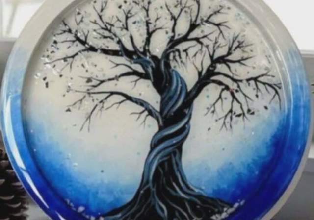 Tree Of Life- Charcuterie Resin Tray! - Painting Class