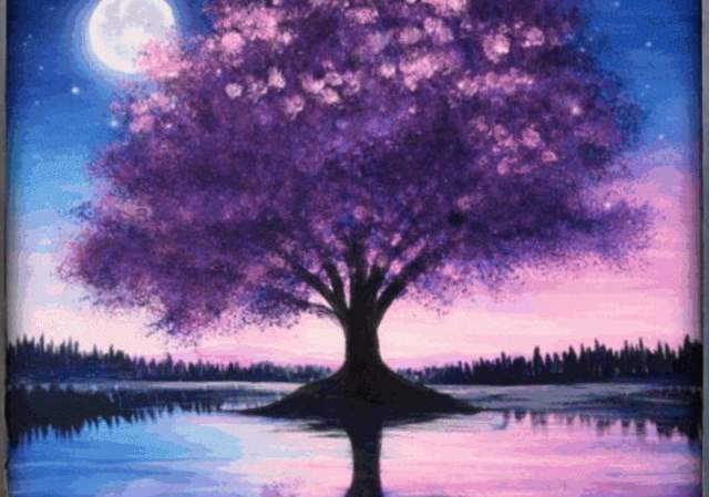 Twilight Blossoms - Painting Class