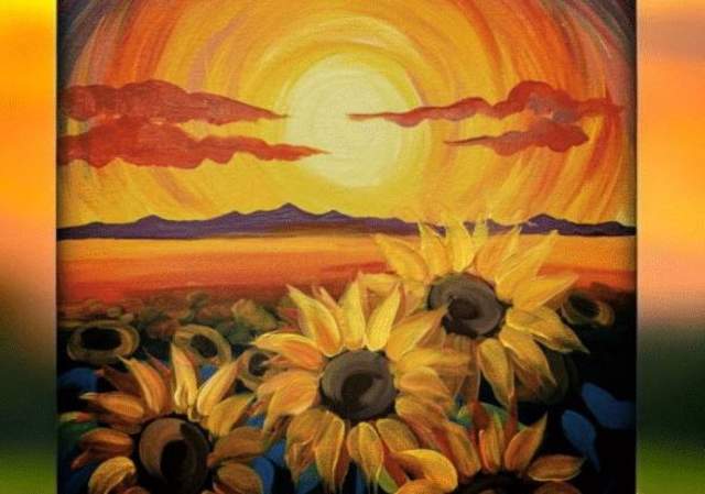 Sunflower  Meadow - Painting Class