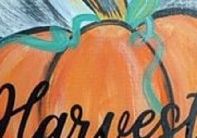 Pumpkin Harvest Wooden Sign - Painting Class