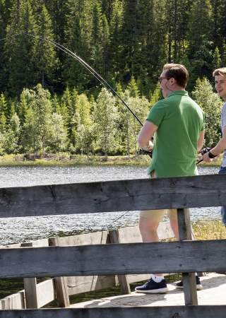 Fisketur med gutta på Lygna
