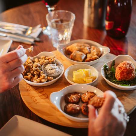 A table of food