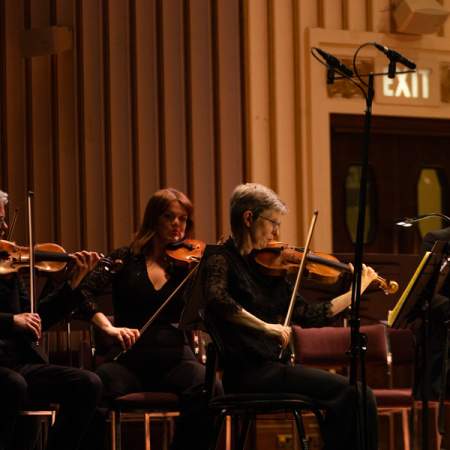 BBC NOW musicians playing violins