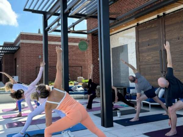 Yoga on the rooftop