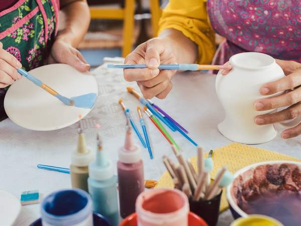 glazed paint pottery