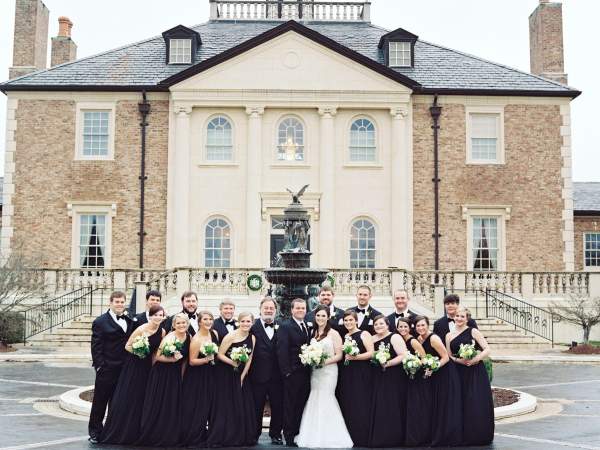 wedding party at Fountain View Mansion