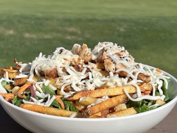 Plated chicken salad at McKinley's at the Huntingdon Country Club
