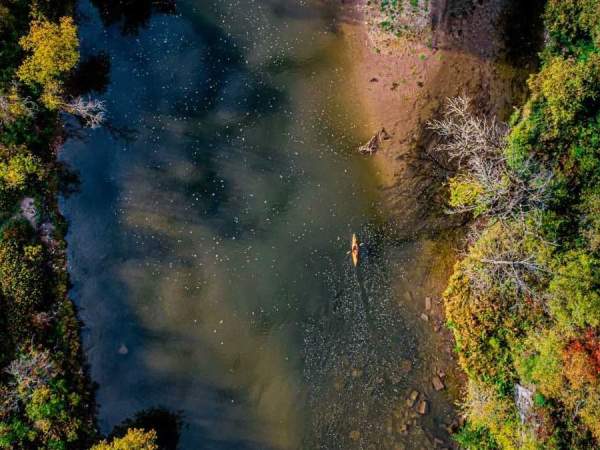 Kayak on a river
