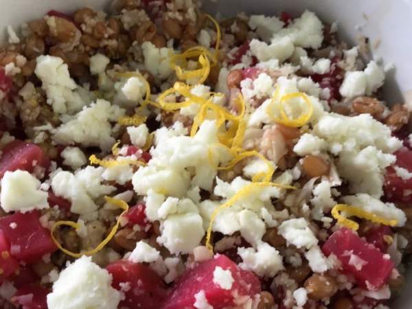 Spelt Berry Beet Cauliflower Salad