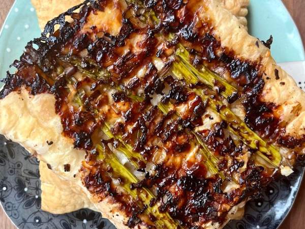 TRM upside down asparagus pastry
