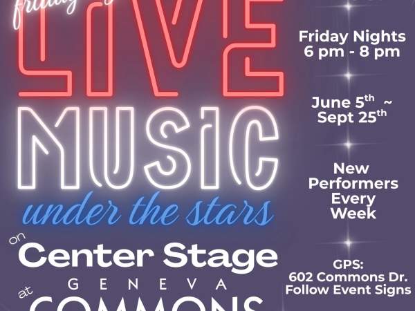 Friday Nights Live Music Under the Stars at Geneva Commons