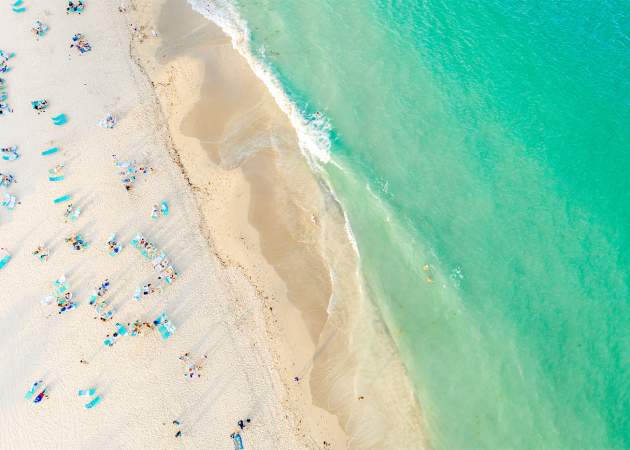 aerial of beach