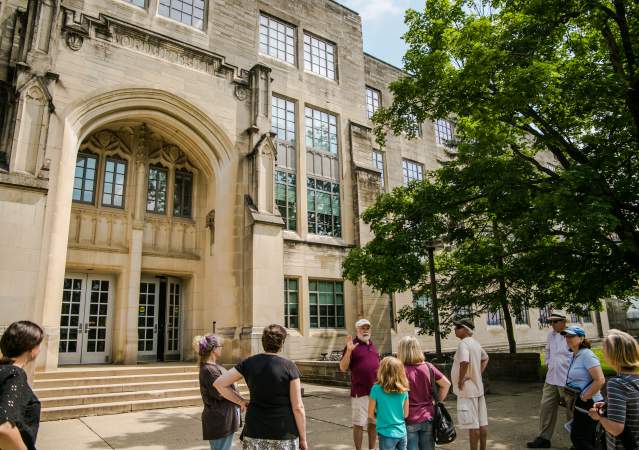 A limestone tour on Indiana University's campus