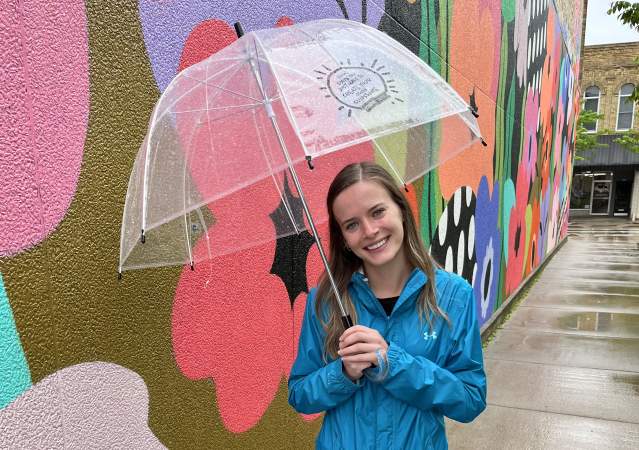 Daisy Mural Rainy Day