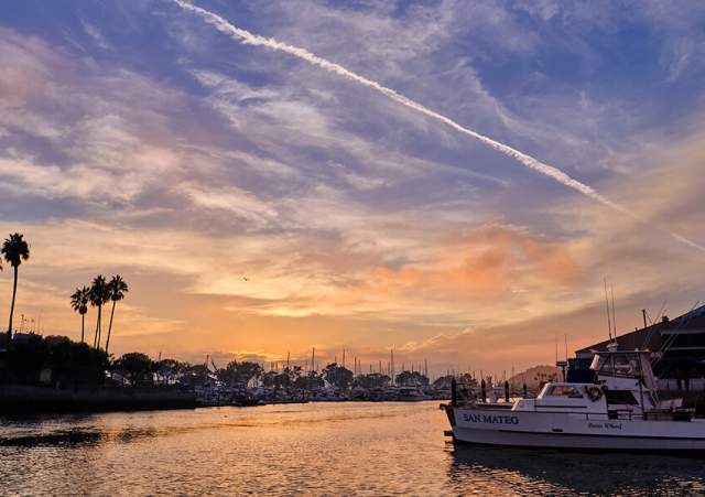 Marina Fishing Sunset