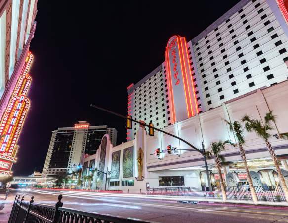 Night Shot of Bally's Shreveport and Sam's Town