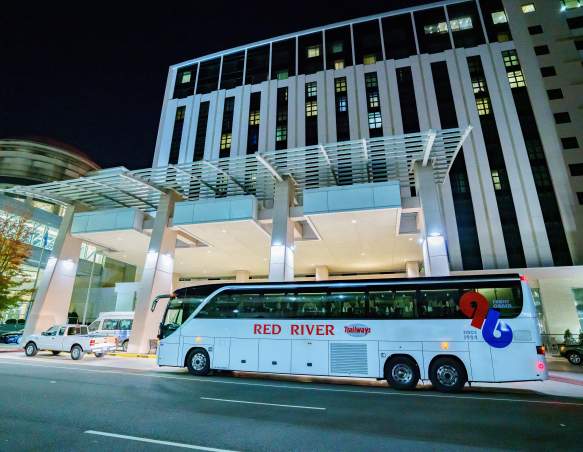 Picture of Red River bus in Front of Hilton Shreveport