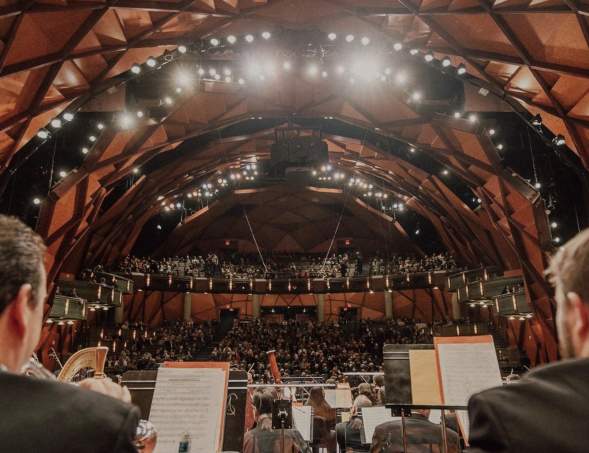 Symphony playing at the Amarillo Globe News Center of Preforming Arts