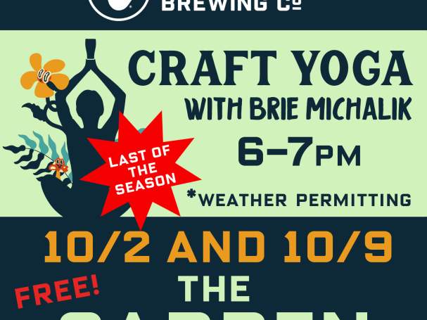 Craft Yoga in The Garden- Last of the season!