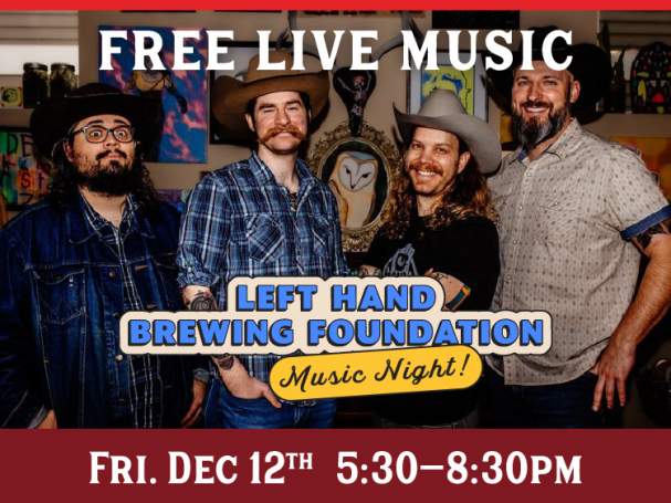 Free Live Music with Sugar Britches- Presented by Left Hand Brewing Foundation