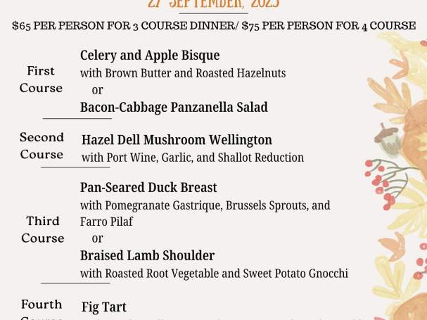 Martinis Bistro Annual Harvest Dinner