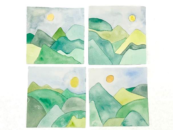 Art & Sip: Abstract Watercolor Landscapes