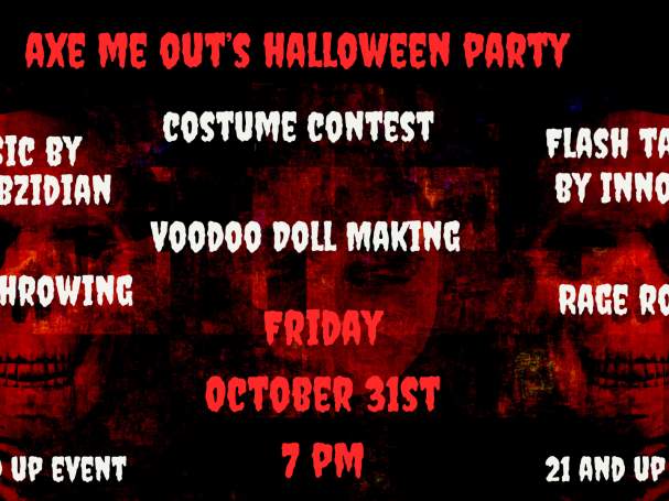 Axe Me Out's Halloween party