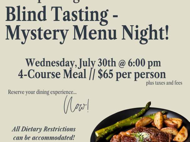 Blind Tasting Mystery Menu Night